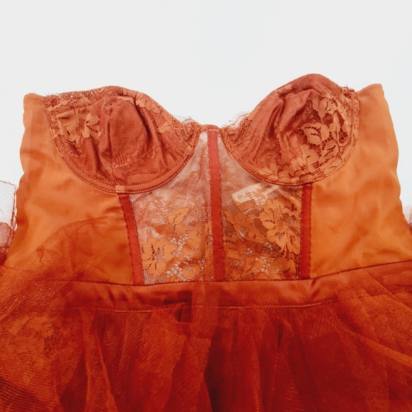 For Love & Lemons x REVOLVE Bustier Gown in Rust - Picture 7 of 13
